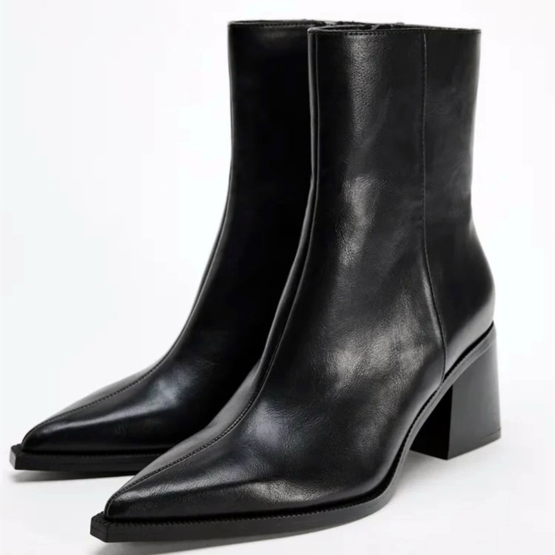 Chelsea Boots Suede - Kalın Topuklu Yumuşak Deri Chelsea Botlar