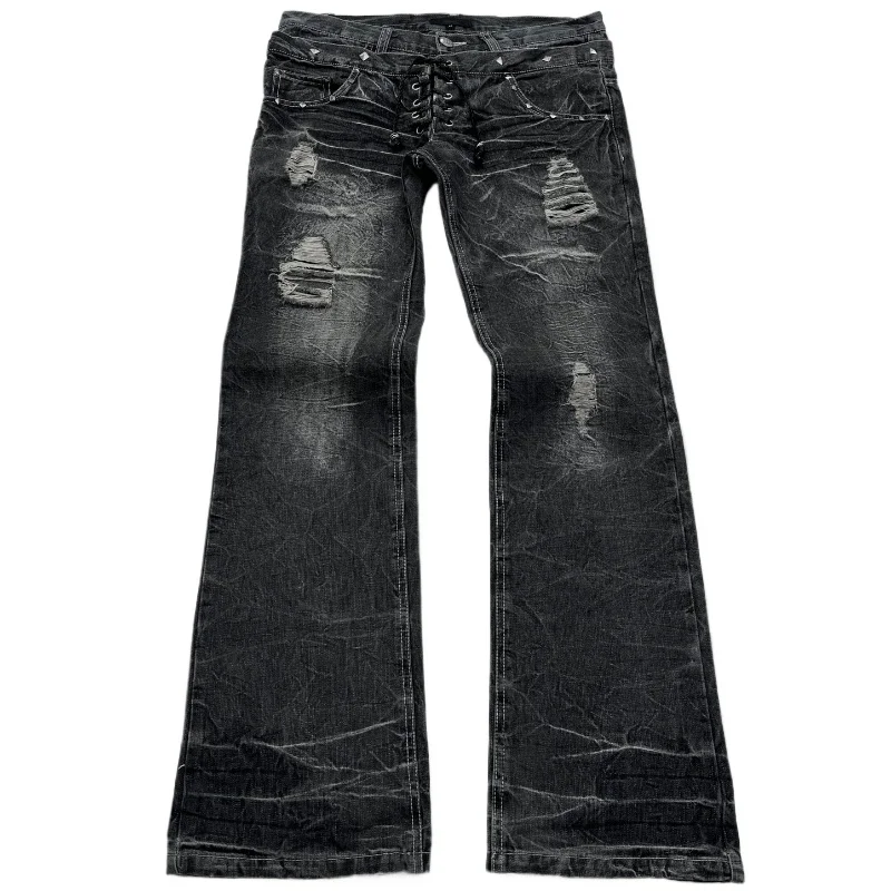 Men Shoes Jeans - Modaya Uygun Çift Belli Bağcıklı Mikro
