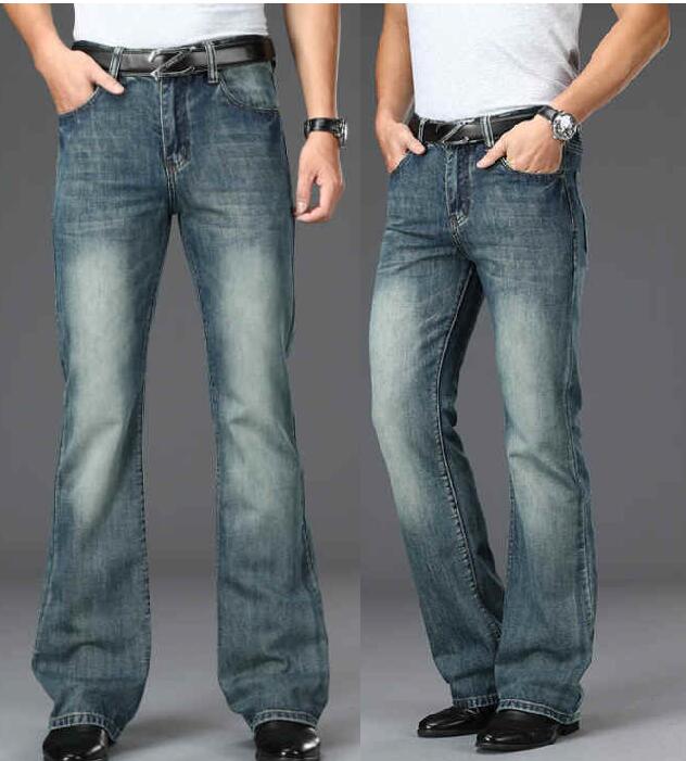 Men Shoes Jeans - Erkek alevlendi kot gevşek erkekler büyük
