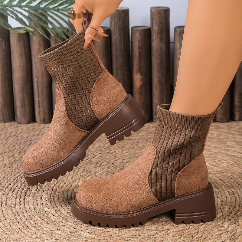 Chelsea Boots Suede - 2025 Sonbahar Kış Moda Kadın Chelsea