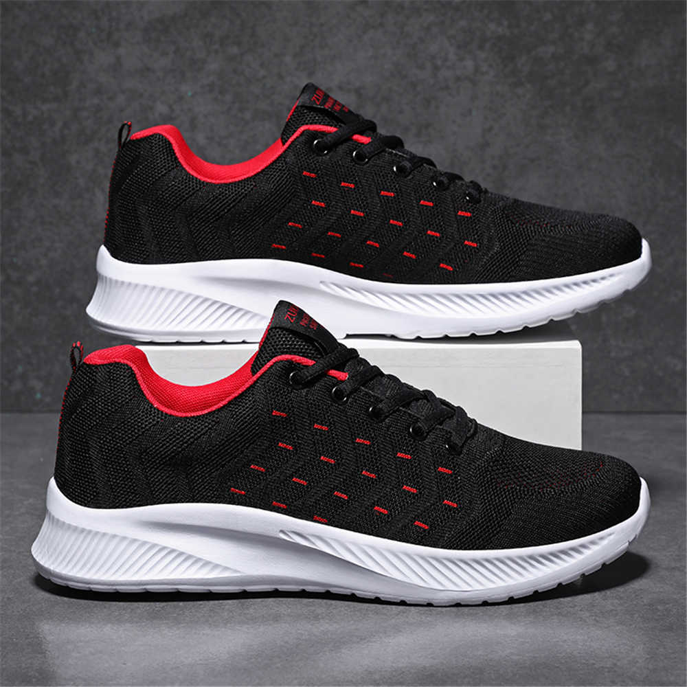 Men Shoes Brands - Siyah Mash Günlük Spor Ayakkabılar Erkek