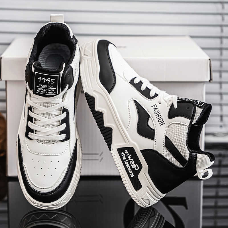 Men Shoes Name - Yuvarlak Ayak Normal Deri Spor Ayakkabı