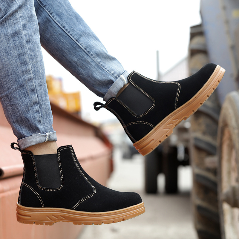 Erkek modası çelik burunlu iş  - Chelsea Boots Suede incelemesi ve fiyatı