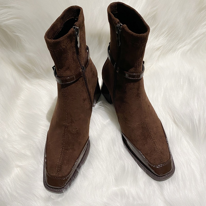 2026 Kış Süet Patchwork Kare B - Chelsea Boots Suede incelemesi ve fiyatı