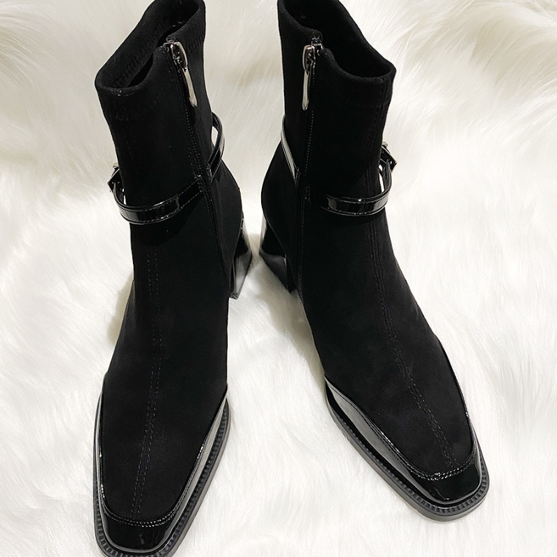 2026 Kış Süet Patchwork Kare B - Chelsea Boots Suede incelemesi ve fiyatı