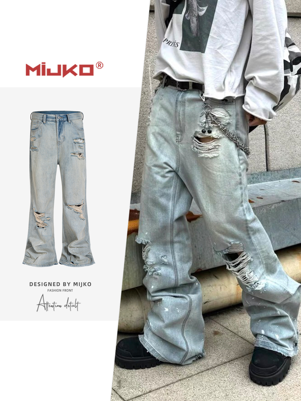MIJKO Unisex Yırtık Slub Kot P - Men Shoes Jeans incelemesi ve fiyatı